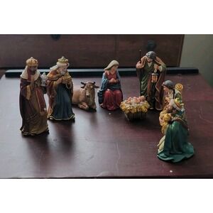 Nativity Set 5" H Michael Adams 8-pc Indoor Christmas‎ Decor